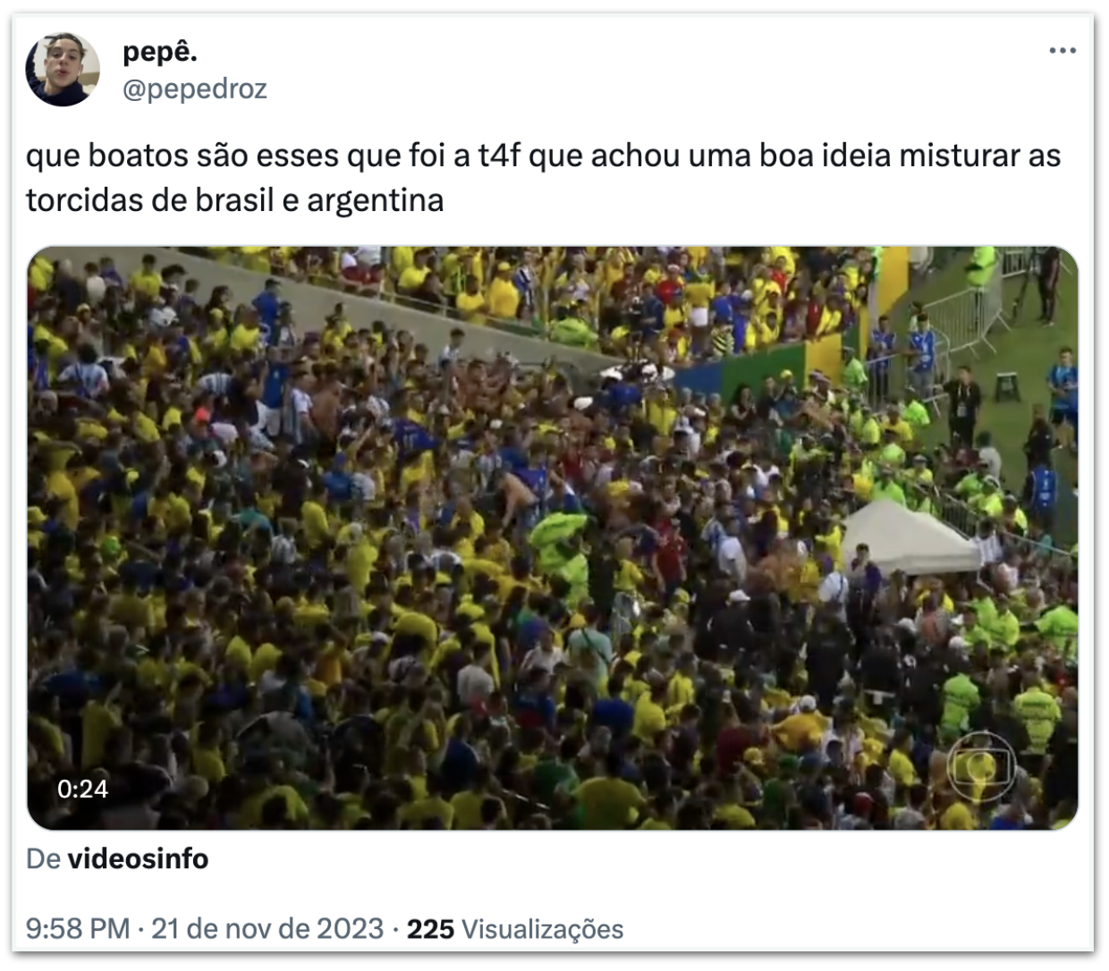 Briga entre torcedores de Brasil e Argentina vira meme nas redes – Barroso  News